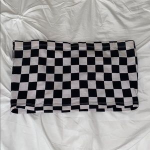 Checkered tube top